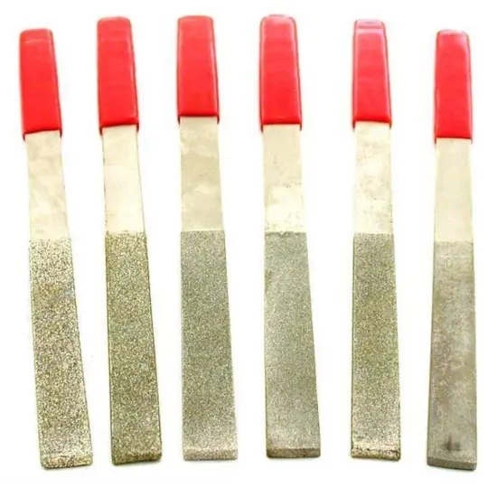 6 Flat Diamond File Jewelers Lapidary Rock Filing Tool {1}
