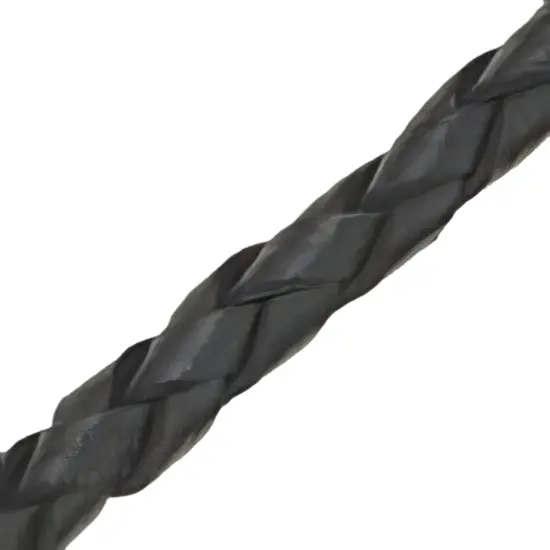 Handmade Black Leather Bolo Cord, 4 Ply, 42" Length {1}