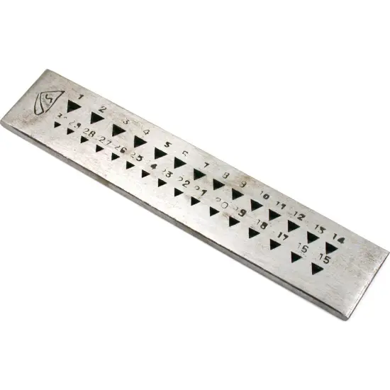 30 Triangular Hole Drawplate Jewelers Wire Draw Plate {1}