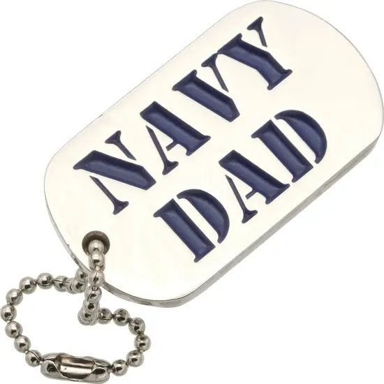 EagleEmblems P62522 Pin-Usn, Dad Dog Tag (1") {1}