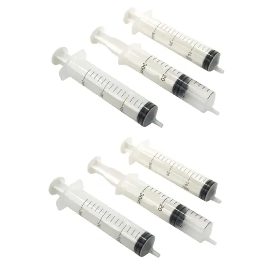 6 Plastic Syringe Liquid Lubricant Measuring Tool 30 ml {1}