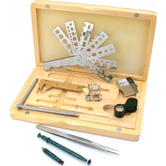 Gemstone Tweezers 10X Loupe Gauge Diamond Grading Tool {1}