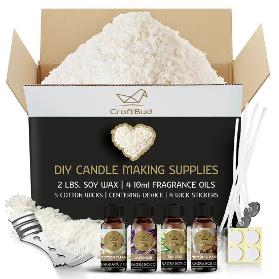 CraftBud DIY Natural Soy Wax Candle Making Kit {1}