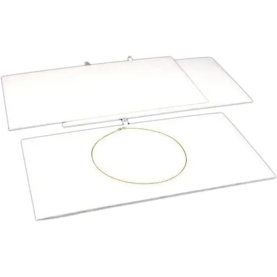 3 White Velvet Jewelry Chain Display Pad Showcase Tray Inserts 14 1/8" {1}