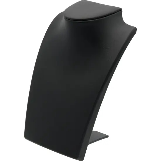 Black Leather Bust with Retractable Stand Jewelry Display 8 1/4" Tall Pack of 3 {2}