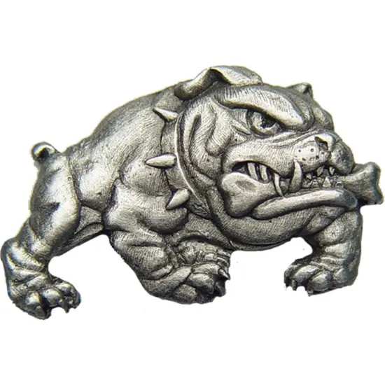 Bulldog Pin Pewter 1" {1}