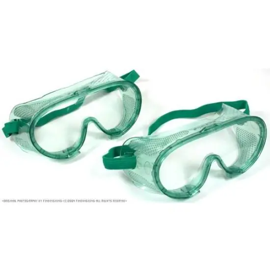 2 Goggles Safety Glasses Clear Eye Protection Tools {1}