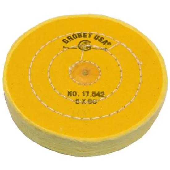 Yellow Chemkote Buff, 5" x 60 Ply, Shellac Center, Item No. 17.542 {1}