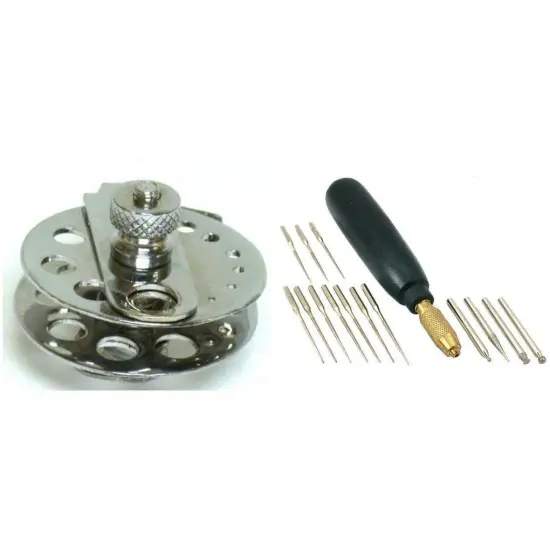 Bead Pearl Vise Diamond Coated Burs & Reamers with File Handle Beading Kit 17Pcs {1}