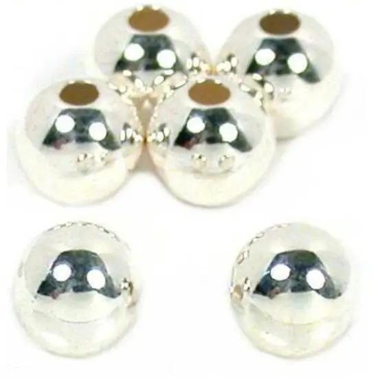6 Sterling Silver Ball Beads Jewelry Beading 6mm Parts {1}