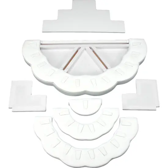 White Faux Leather Jewelry Display Stand Holds 29 Rings Kit 2 Pcs {4}