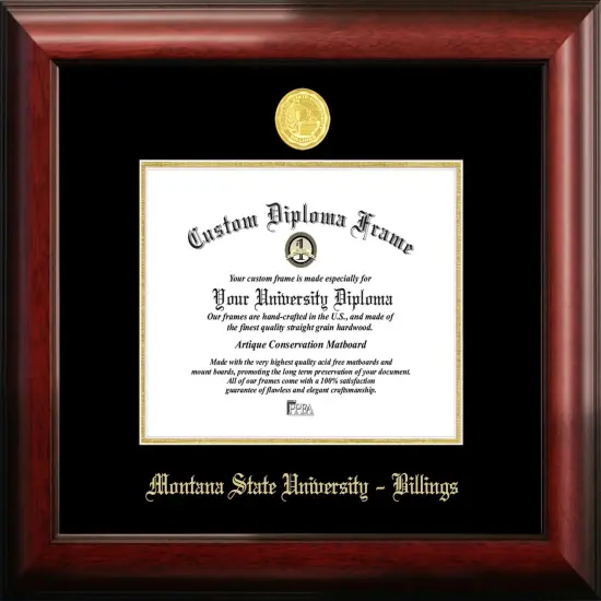 Montana State&nbsp;University&nbsp;Billings 8w x 6h Gold Embossed Diploma Frame {1}