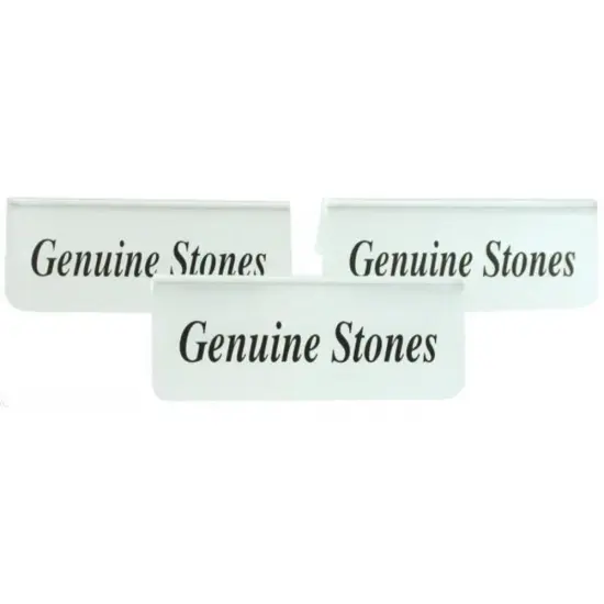 3 Display Signs Genuine Stones Jewelry Fixtures Units {1}