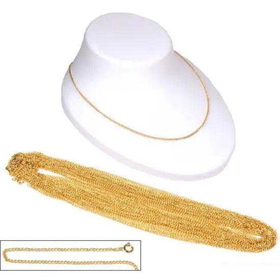 Link Chains Gold Plated 18" 20Pcs {1}