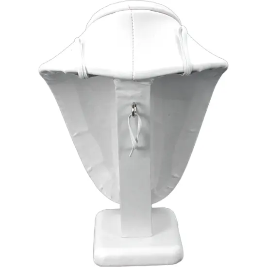 5 Pc White Necklace Bust Jewelry Chain Display 6 1/4" {3}