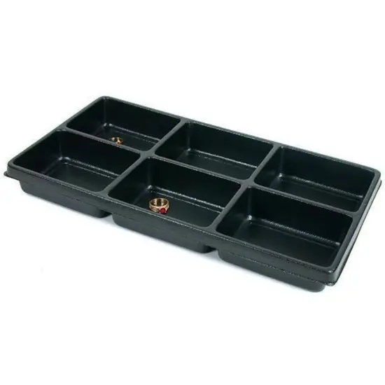 2 Travel Trays Black 6 Slot Watch Bracelet Display Unit {2}