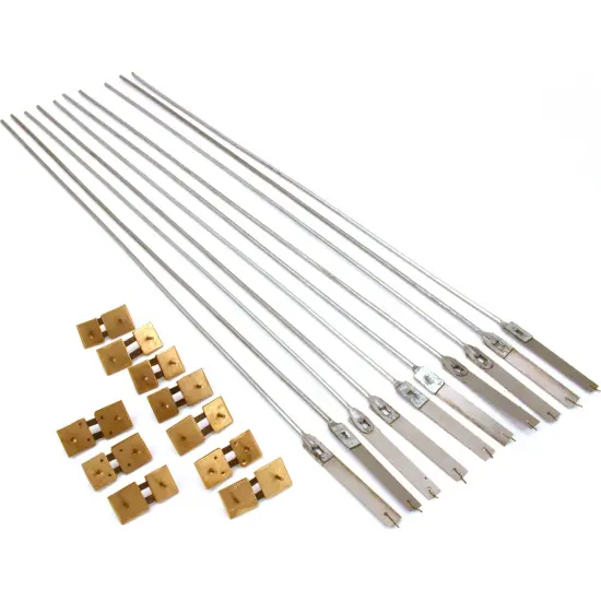 10 Pendulum Rods and 10 Springs for American German Clocks Repair Part {1}