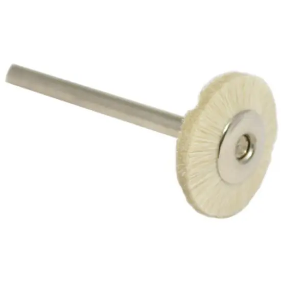 12 Soft Bristle Wheel Brush, Double Section, 3/4" Diameter 1/8" Shank {1}