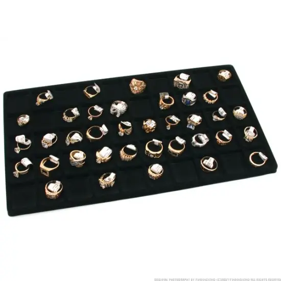 50 Compartment Insert With Wood Jewelry Display Case {3}