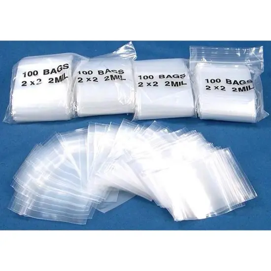 500 Zipper Poly Bag Resealable Plastic Shipping Bags 2"x 2" {1}