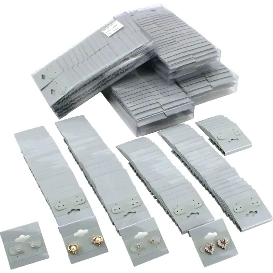 Hanging Earring Cards Gray 1 1/2" 500Pcs {1}