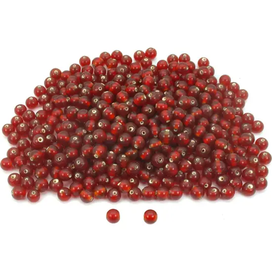 350g Red Round Pony Glass Beads Beading 9mm Approx 400 {1}
