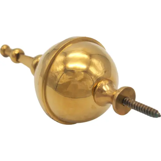 Brass Plated Round Finial Spire Clock Repair Part 4 1/4" New {1}
