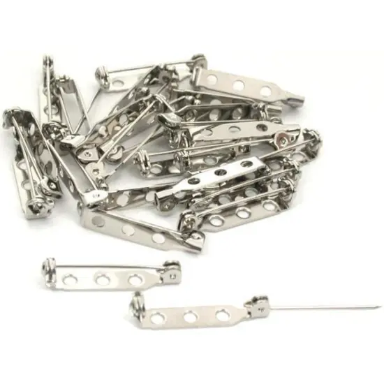 25 Bar Pin Backs Broach Hat Broach Jewelry Safety Parts {1}