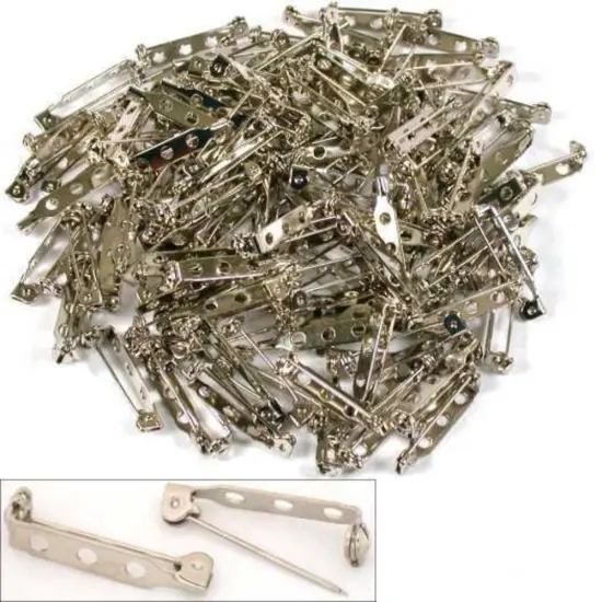 144 Bar Pins for Hats & Brooches Jewelry Crafts Pin Backs {1}