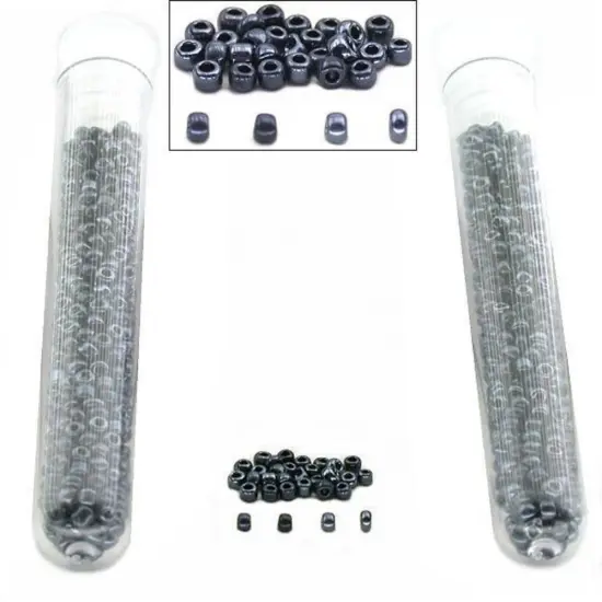 2 Tubes Blue Metal Luster Glass Seed Beads Jewelry Part {1}