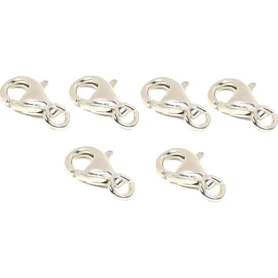 6 Lobster Clasps Sterling Silver Claw Jewelry Part 11mm {1}