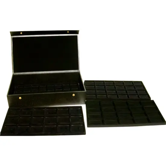 4 Black Trays Charm Display & Jewelry Travel Case Box {1}