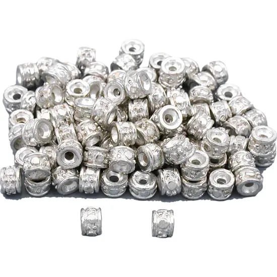 Spacer Bali Beads Silver Plated Parts 5.5mm Approx 100 {1}