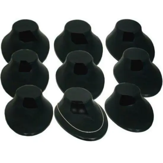 9 Black Plastic Necklace Jewelry Displays Bust Chain Holders {1}