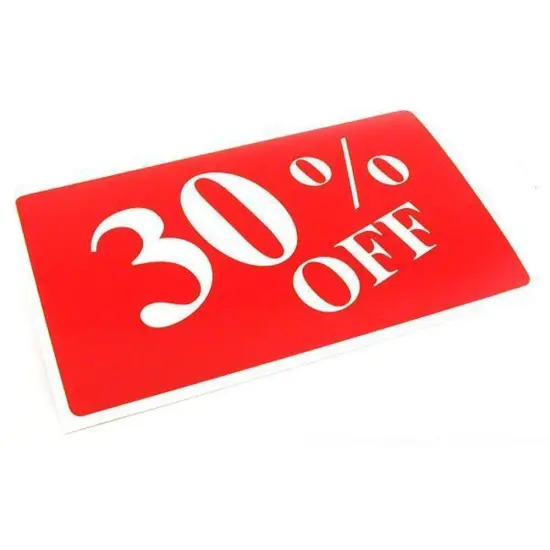 3 30% Off Display Signs Showcase Window Sale Message {2}