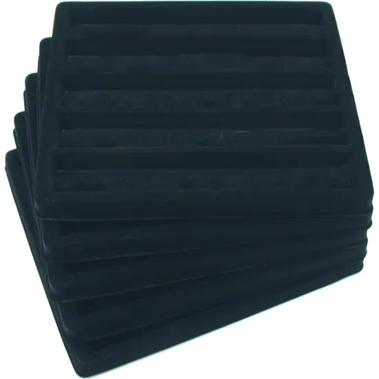 5 Black 5 Slot 1/2 Size Jewelry Display Tray Inserts {1}