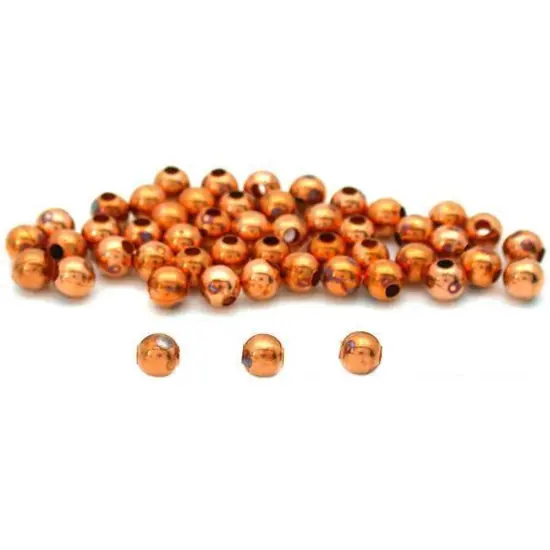 50 Round Ball Beads Copper Plated Jewelry Beading 4mm {1}