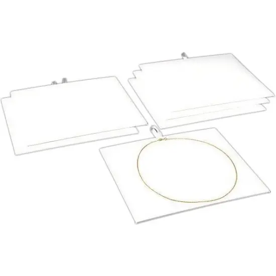 6 White Leather Jewelry Chain Display Pad Showcase Tray Inserts 7 3/4" {1}