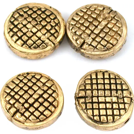 Round Beads Antique Gold Plated Beading 16mm Approx 4 {1}