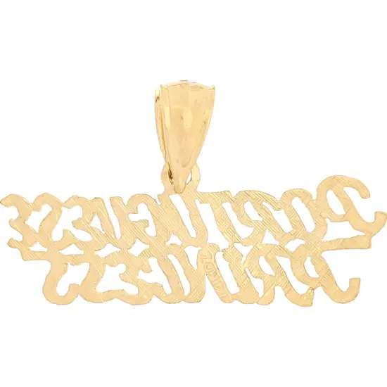 14K Gold Portuguese Princess Charm 18" Chain Jewelry {5}