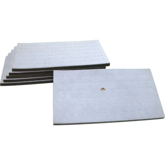 6 72 Slot Gray Jewelry Travel Ring Inserts Display Pads {1}