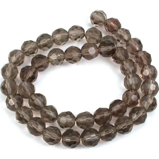 Round Faceted Glass Beads Light Amethyst 8mm 1 Strand {1}