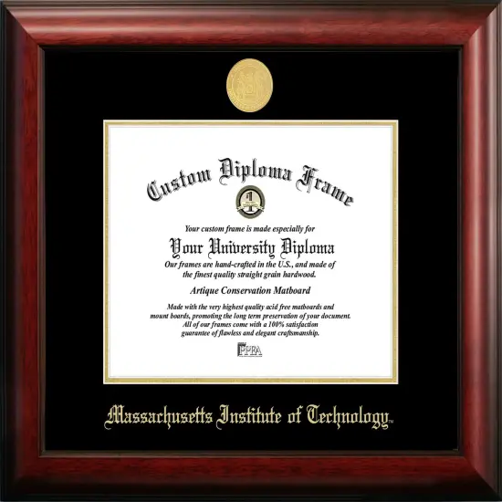 Massachusetts Institute of Technology 11.75w x 9.25h Gold Embossed Diploma Frame {1}