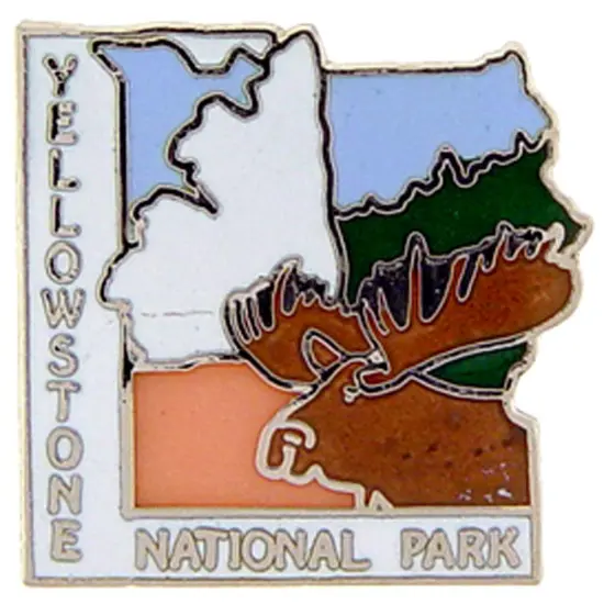Yellowstone National Park Moose Pin 1" {1}