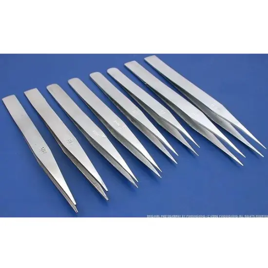 8 Steel Non-Magnetic Tweezers Jeweler Watch Repair Tool {1}