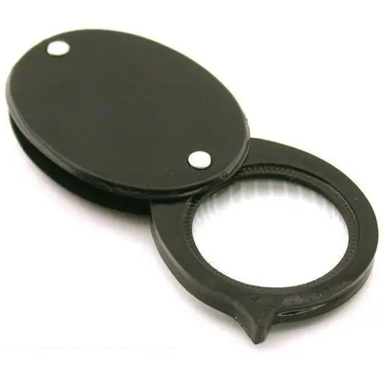 Folding Pocket Magnifier Magnifying Glass 5x .75" Lens {1}