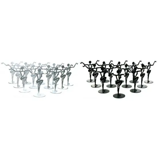 Black & Silver Metal Dancer Earring Stands Jewelry Showcase Displays Kit 24 Pcs {1}