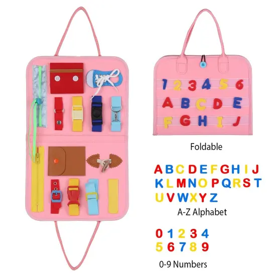 Kids Activity Preschool Learning Toys | Busy Sensory Game - Perfect Montessori Educational Gift for 1-6 Years Old Baby, Toddler, Girls, Boys - Type B {1}