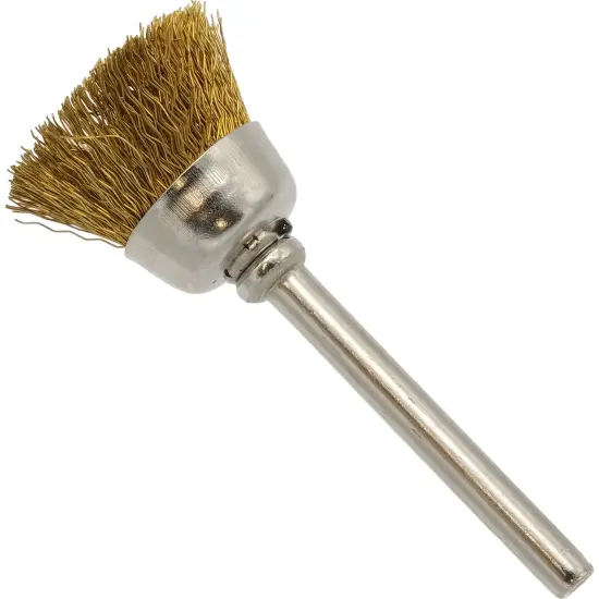 12 Brass Wire Cup Brushes 3/4" Rotary Wheel Shank Jewelers Tool {4}