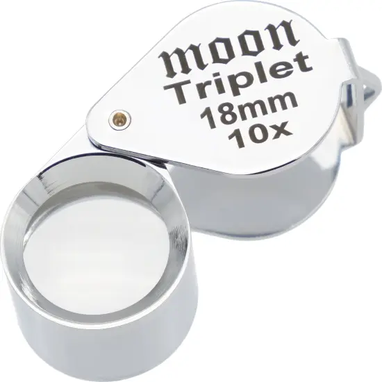 2 10X Gemologist Magnifying Opti Eye Loupes & 2 Chains {4}